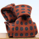 Cruciani &amp; Bella
Printed and Handmade in Italy
100% Wool
Unlined
Orange, Beige and Blue Motif Tie
8 cm x 150 cm
#9747