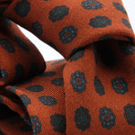 Cruciani &amp; Bella
Printed and Handmade in Italy
100% Wool
Unlined
Orange, Beige and Blue Motif Tie
8 cm x 150 cm
#9747