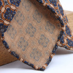 Cruciani &amp; Bella
Printed and Handmade in Italy
100% Wool
Unlined
Beige, Blue, Grey and Brown Motif Tie
8 cm x 150 cm
#9759