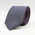 Cruciani &amp; Bella
100% Printed Silk

Self-Tipped
Navy Blue and Orange Pindots Tie&nbsp;
Handmade in Rome, Italy.

8 cm x 150 cm
#9843