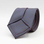 Cruciani &amp; Bella
100% Printed Silk

Self-Tipped
Navy Blue and Orange Pindots Tie&nbsp;
Handmade in Rome, Italy.

8 cm x 150 cm
#9843