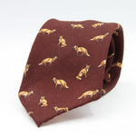 Cruciani &amp; Bella
Printed and Handmade in Italy
100% Wool
Unlined
Red Wine Tie with Light Brown Fox pattern
8 cm x 150 cm
#9864