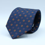Cruciani &amp; Bella
100% Silk
Self-Tipped
Navy Blue, Yellow and Red Motif Tie
Handmade and Printed in &nbsp;Italy
English Archive Motif
8 cm x 150 cm
#9950