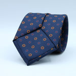 Cruciani &amp; Bella
100% Silk
Self-Tipped
Navy Blue, Yellow and Red Motif Tie
Handmade and Printed in &nbsp;Italy
English Archive Motif
8 cm x 150 cm
#9950