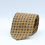 Cruciani &amp; Bella

100% Printed Madder Silk&nbsp;
Italian fabric

Unlined tie
Mustard, Blue, Rust and Light Beige Printed Motif Tie

Handmade in Italy
8 cm x 150 cm
#9988