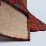 Cruciani &amp; Bella

100% Printed Madder Silk&nbsp;
Italian fabric

Unlined tie
Red, Brown and Light Blue Printed Motif Tie

Handmade in Italy
8 cm x 150 cm
#9995