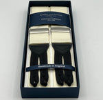 Albert Thurston for Cruciani & Bella Made in England Adjustable Sizing 40 mm Woven Barathea  Ivory Plain Braces Braid ends Y-Shaped Nickel Fittings Size: XL