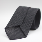 Cruciani & Bella Hardy Minnis Fresco III, 2 Ply 100% Wool, 310 gr Made in Uk, Huddersfield Unlined Hand rolled blades BLACK/GREY Puppy Tooth Tie Handmade in Italy 8 cm x 150 cm