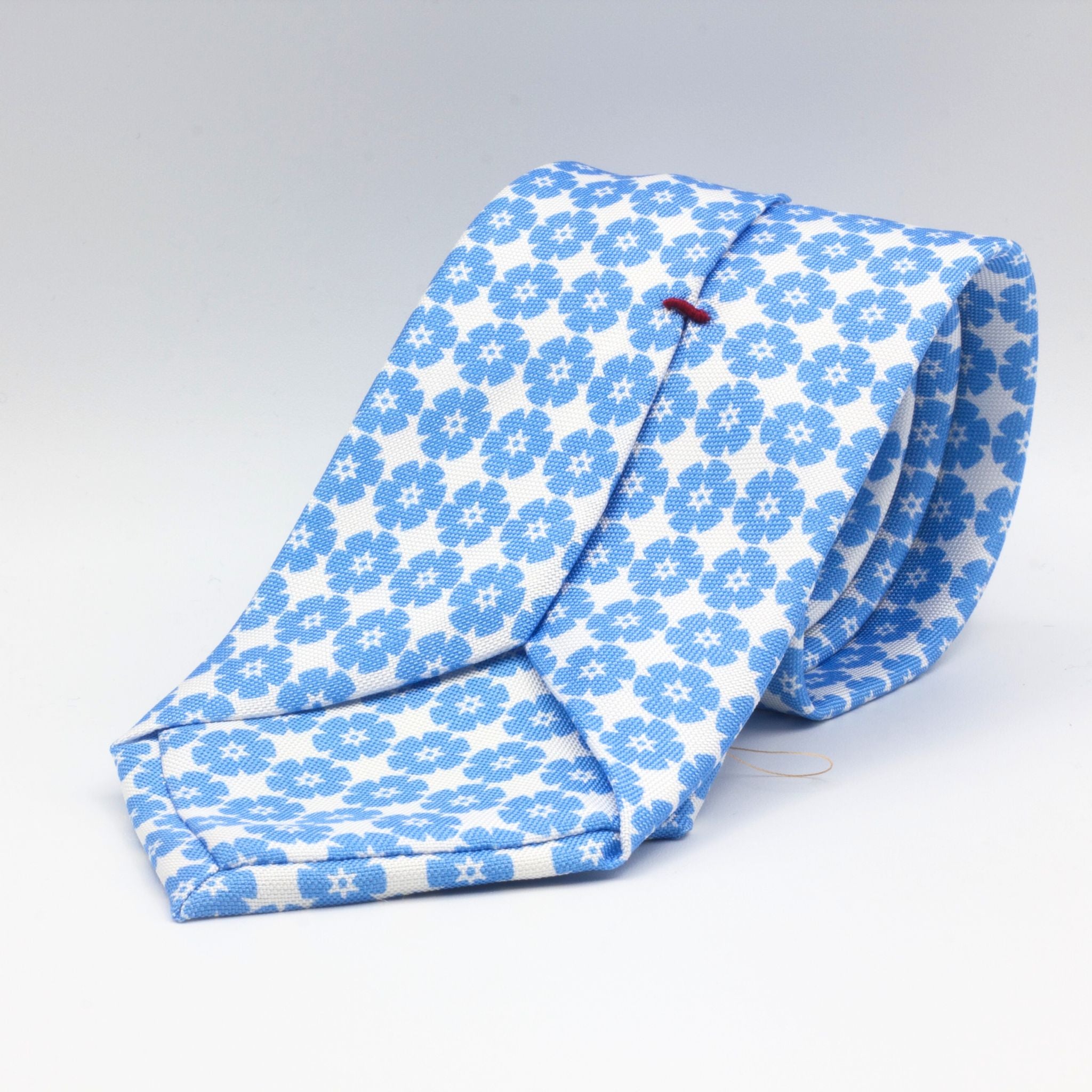 Cruciani & Bella - Silk - Baby Blue and White Tie