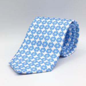 Cruciani & Bella - Silk - Baby Blue and White Tie