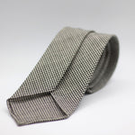 Cruciani & Bella - Hardy Minnis Fresco III, 2 Ply - Unlined tie - Black/White Puppy Tooth#8126