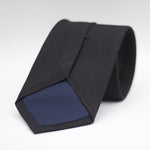 Cruciani & Bella 100% Silk Grenadine garza fina  Tipped Black tie Handmade inItaly 8 cm x 150 cm