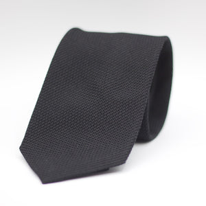 Cruciani & Bella 100% Silk Grenadine garza fina  Tipped Black tie Handmade inItaly 8 cm x 150 cm