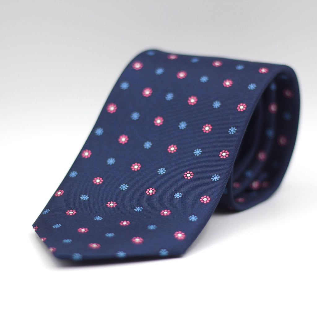 Cruciani & Bella - Silk - Blue, Baby Blue and Pink Tie