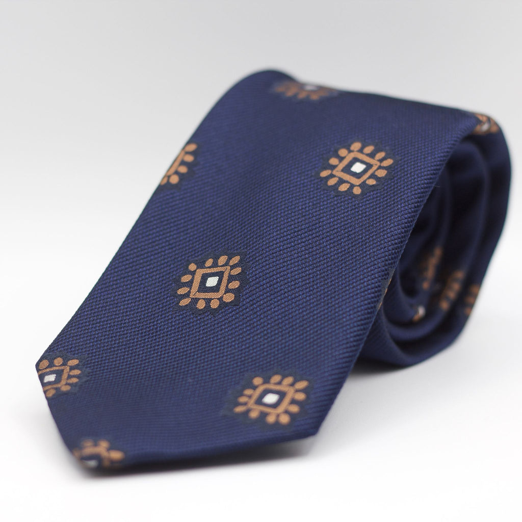 Blue, Brown Motif Tie