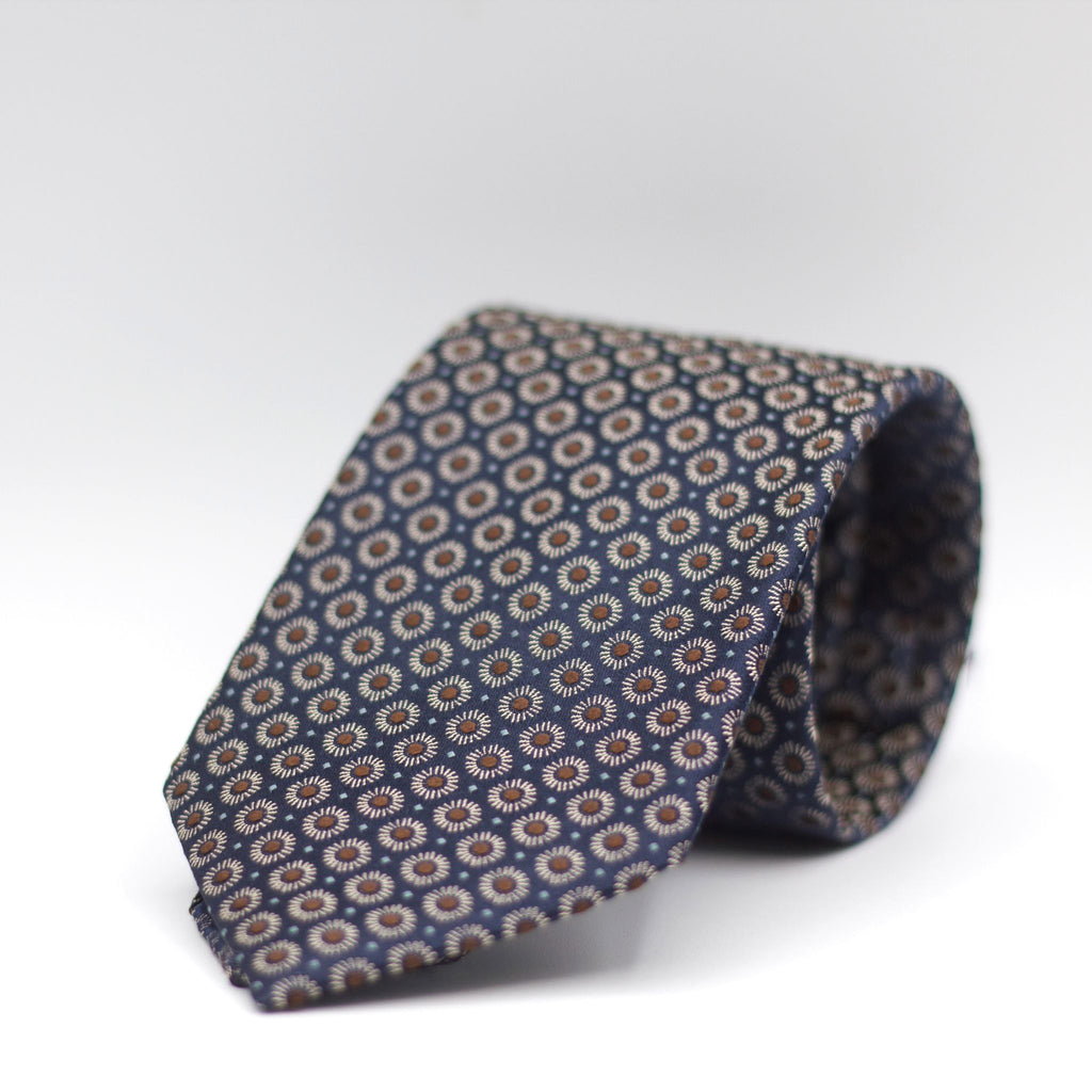 Dark green Medallion Print Silk Tie - Eton