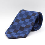 Cruciani & Bella 100% Silk  Jacquard  Tipped Blue, Dark Blue and Medium Blue Tie Handmade in Italy 8 cm x 150 cm