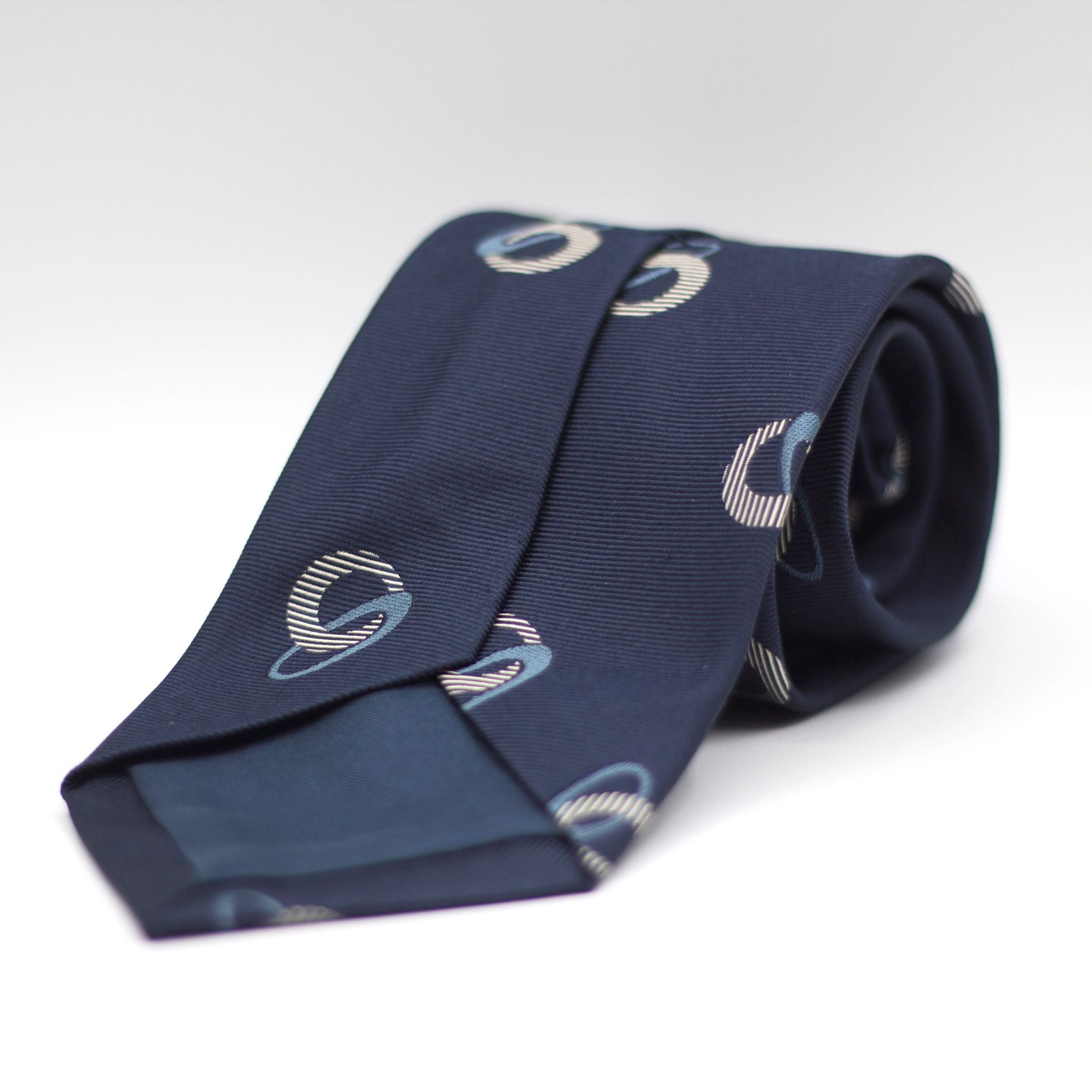 Holliday & Brown - Woven Jacquard Silk - Blue, Grey and Light Blue Tie