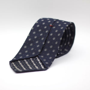  Blue, Grey and White Flowers Motif Tie