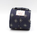 Blue, Grey and White Motif Tie