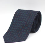 Cruciani & Bella 100%  Printed Wool  Unlined Hand rolled blades Blue, Light Blue and Burgundy Motifs Tie Handmade in Italy 8 cm x 150 cm