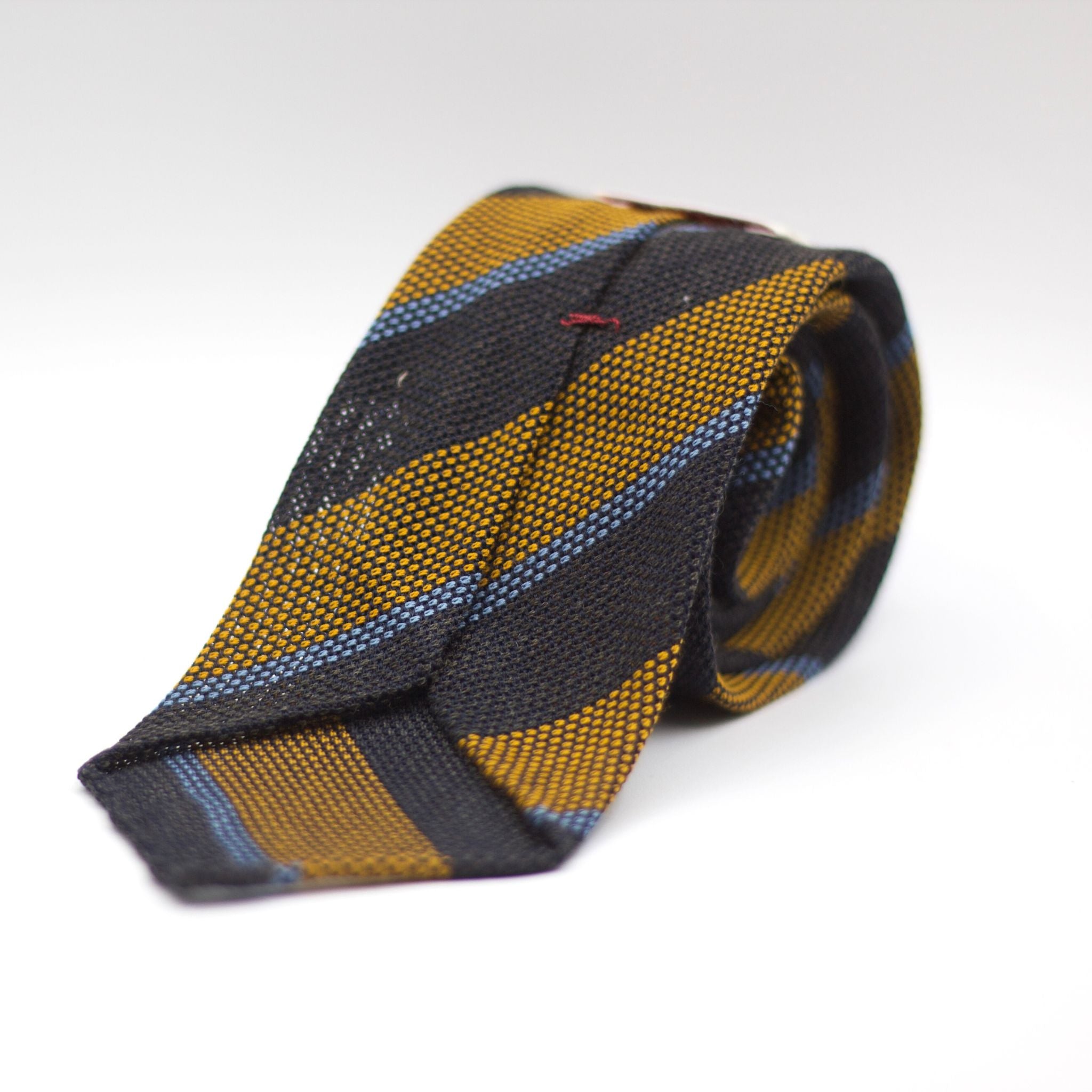 Blue, Light Blue and Gold Striped Tie