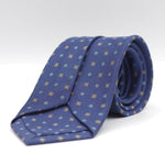 Holliday & Brown - Printed Silk - Blue, Light Blue and Grey Tie