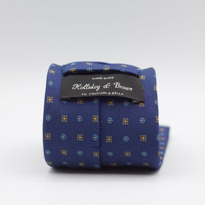 Holliday & Brown - Printed Silk - Blue, Light Blue and Grey Tie