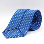 Holliday & Brown - Printed Silk - Blue, Light Blue and Yellow Daisies Tie