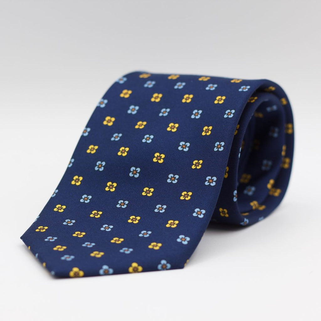 Cruciani & Bella - Silk - Blue, Light Blue and Yellow Tie