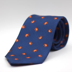 Cruciani & Bella - Silk - Blue, Orange Crabs Tie