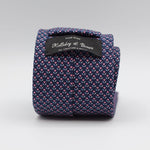 Holliday & Brown - Printed Silk - Blue, Pink and Light Blue Motif Tie