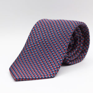 Holliday & Brown - Printed Silk - Blue, Red and White Tie