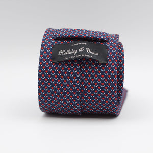 Holliday & Brown - Printed Silk - Blue, Red and White Tie