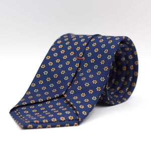 Cruciani & Bella - Silk - Blue, Yellow, Red and Light Blue Floral Motif Tie