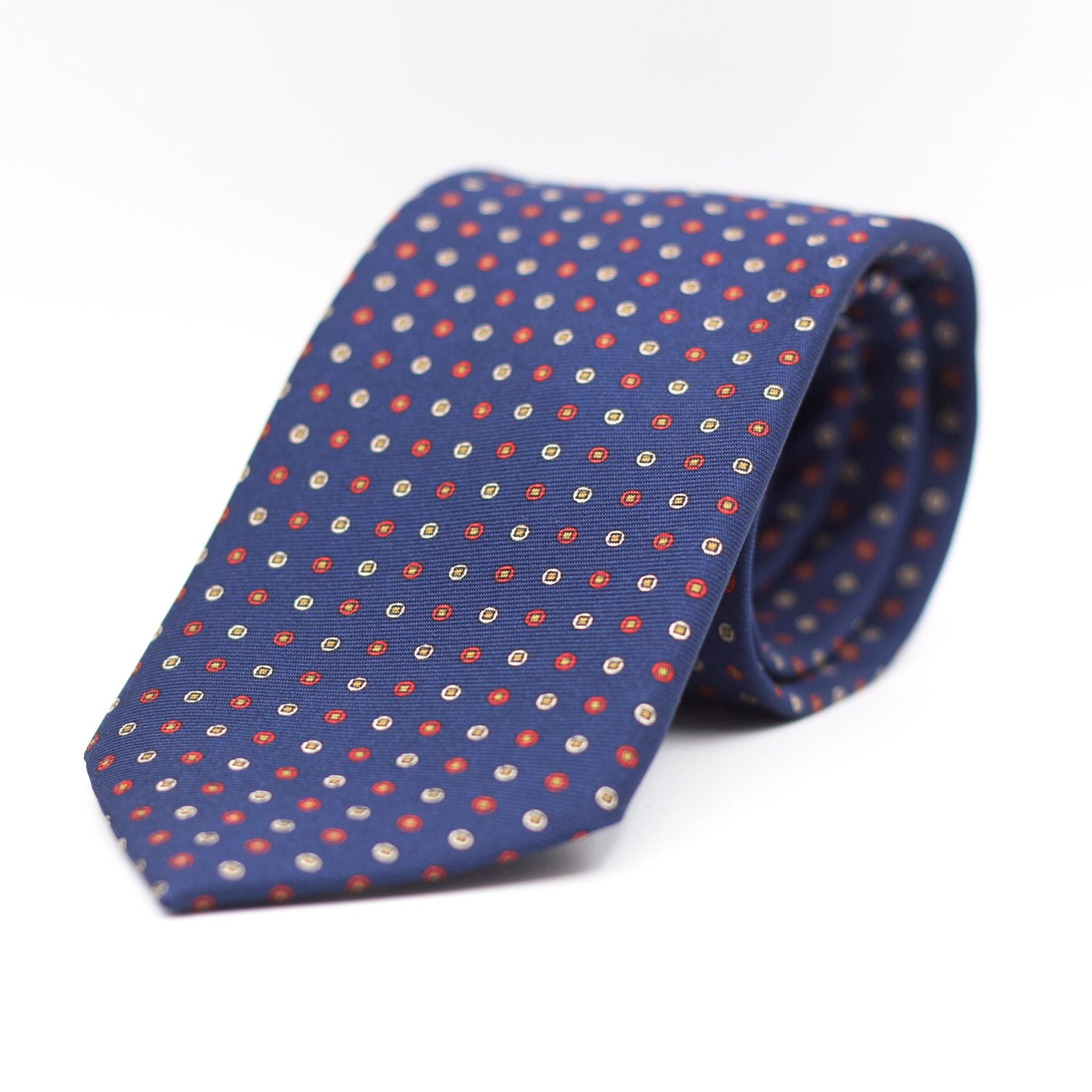 Blue, with Red, Yellow and White motif tie&nbsp;