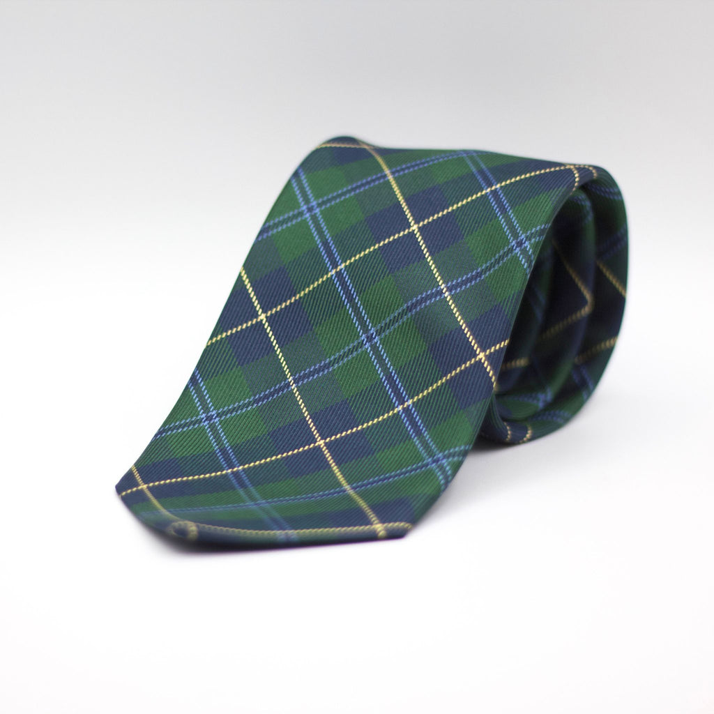 Blue and Green, Yellow and Light Blue Tartan Tie