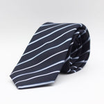 Cruciani &amp; Bella
100% Silk&nbsp;
Woven Jacquard&nbsp;
Self Tipped
Dark Bleu, Grey and Light Bleu Stripes Tie
Handmade in Italy
New Old Stock
7 cm x 150 cm