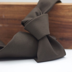 Cruciani & Bella 100% Wool Unlined Hand rolled blades Brown Tie Handmade in Italy 8 cm x 150 cm #5218