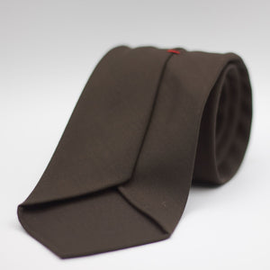 Cruciani & Bella 100% Wool Unlined Hand rolled blades Brown Tie Handmade in Italy 8 cm x 150 cm #5218