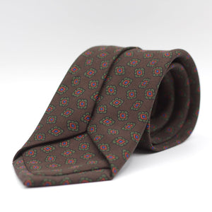 Holliday & Brown - Printed Silk - Brown, Green, Red and Blue Tie