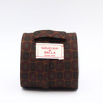 Cruciani & Bella - Printed Wool - Brown, Green and Red Motifs Tie #8209