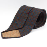 Brown, Light Blue and Orange Motifs Tie&nbsp;