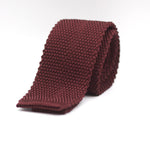 Cruciani & Bella 100% Knitted Silk Burgundy Plain Tie Handmade in Italy 6 cm x 145 cm