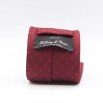 Holliday & Brown - Printed Silk - Burgundy, Blue and Light Blue dots tie