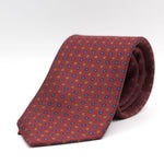 Holliday & Brown - Printed Silk - Burgundy, Blue and Mustard Daisies Tie