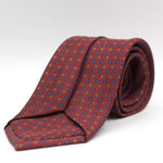 Holliday & Brown - Printed Silk - Burgundy, Blue and Mustard Daisies Tie
