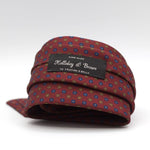 Holliday & Brown - Printed Silk - Burgundy, Blue and Mustard Daisies Tie