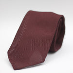 Cruciani & Bella 100% Silk Grenadine garza fina  Unlined Hand rolled blades Burgundy plain tie Handmade in Italy 8 cm x 150 cm