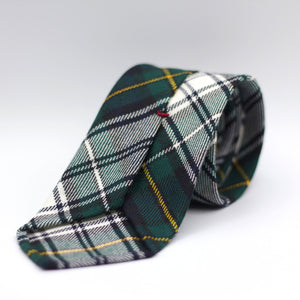 Cruciani & Bella 100% Italian Woven Wool Tartan Unlined Hand rolled blades Campbell Dress Modern Tartan Tie  Handmade in Italy 8 cm x 150 cm